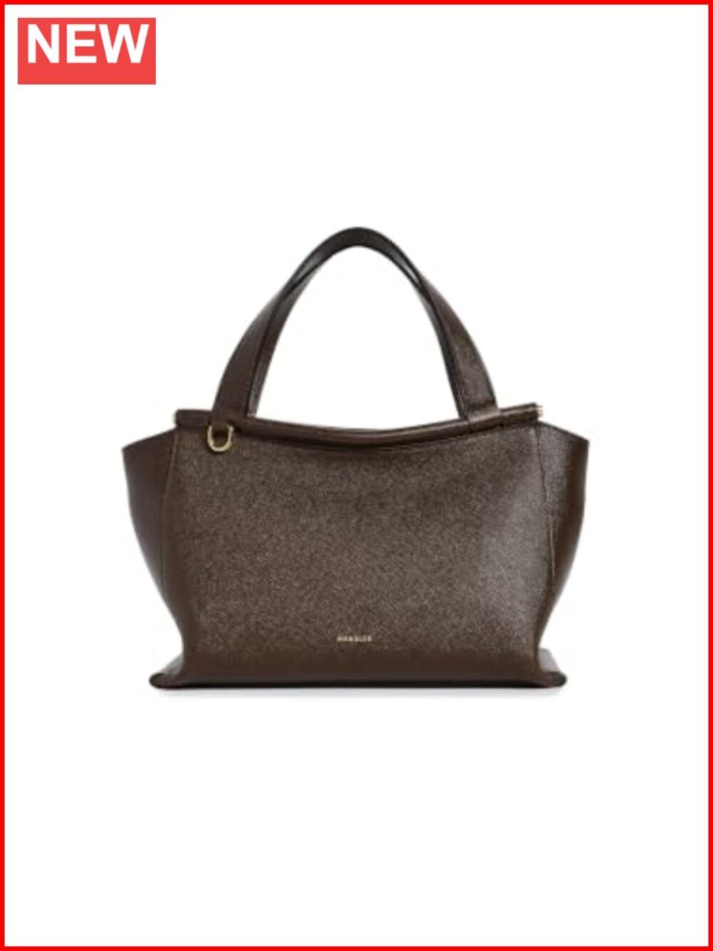 Wandler Ida Bag Pebbled Leather Satchel with Gold-Tone Hardware